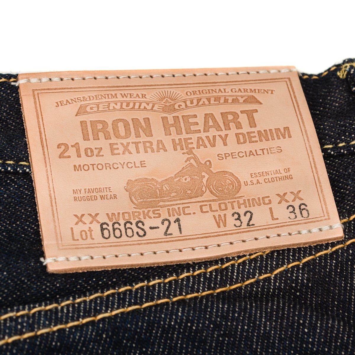 IH-666S-21 21oz Selvedge Denim Slim Straight Indigo - 7