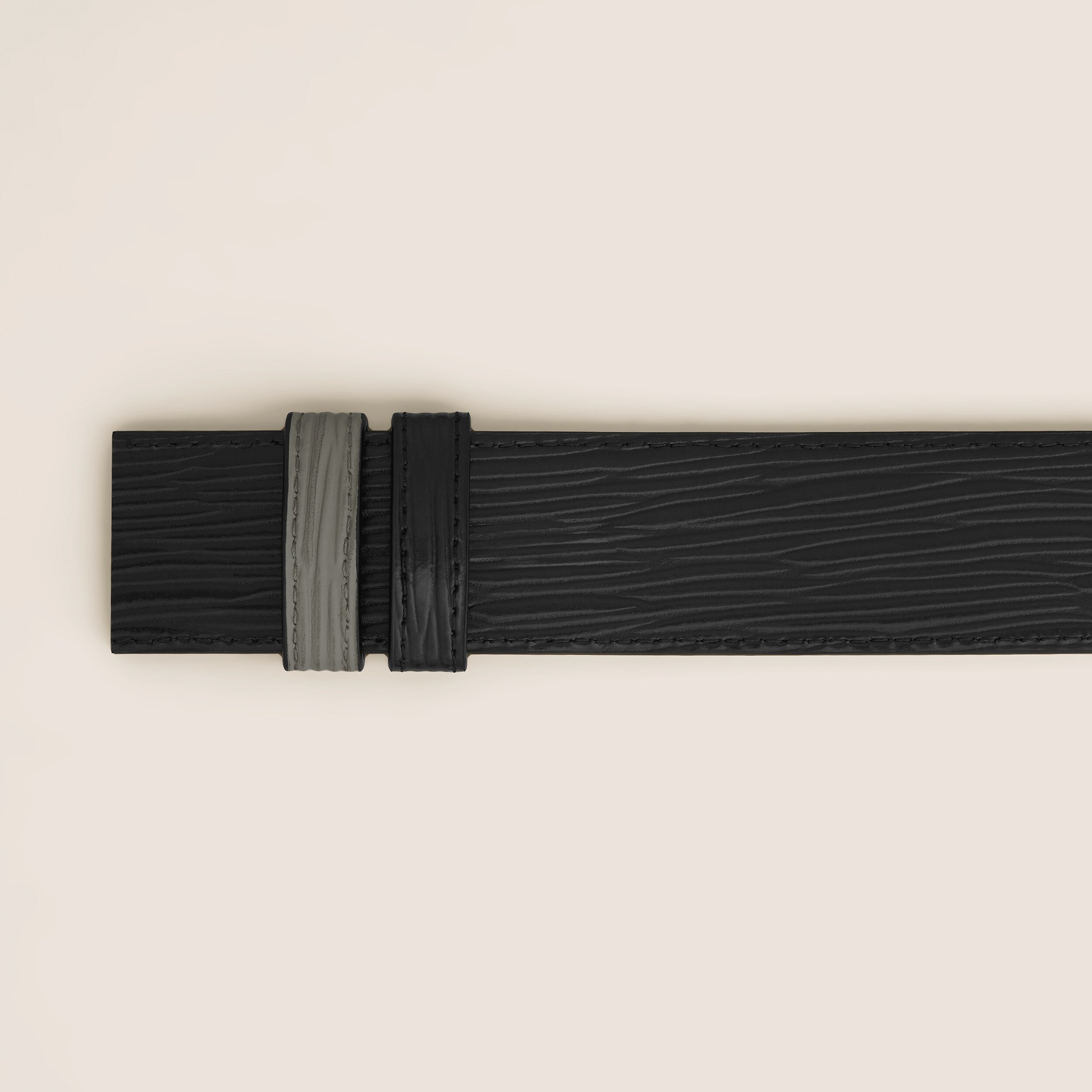 MEDIUM GREY/BLACK 35MM REVERSIBLE LEATHER BELT - 2