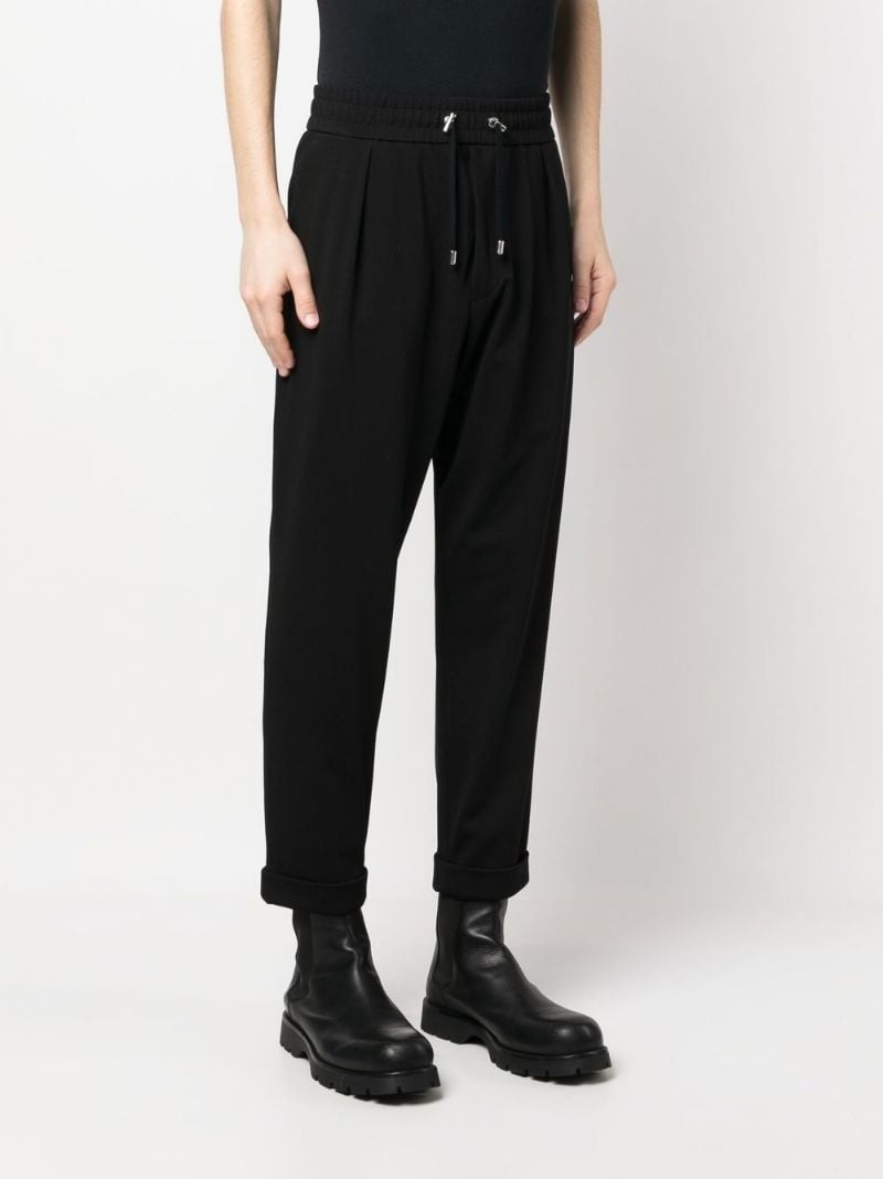drop-crotch cropped trousers - 3