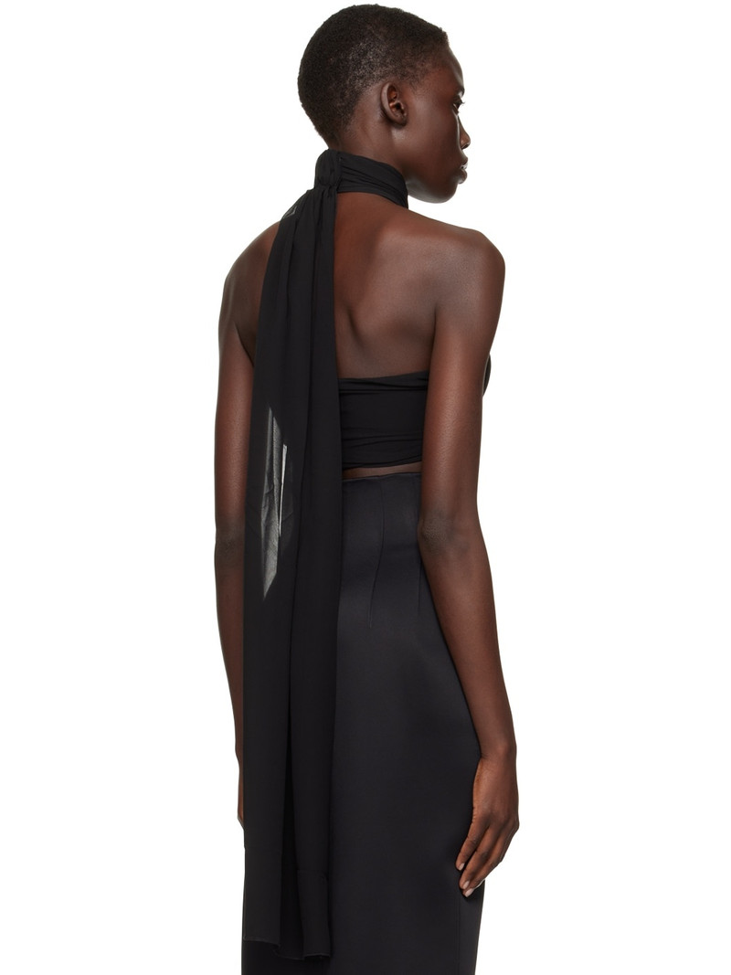 Black Draped Tank Top 3