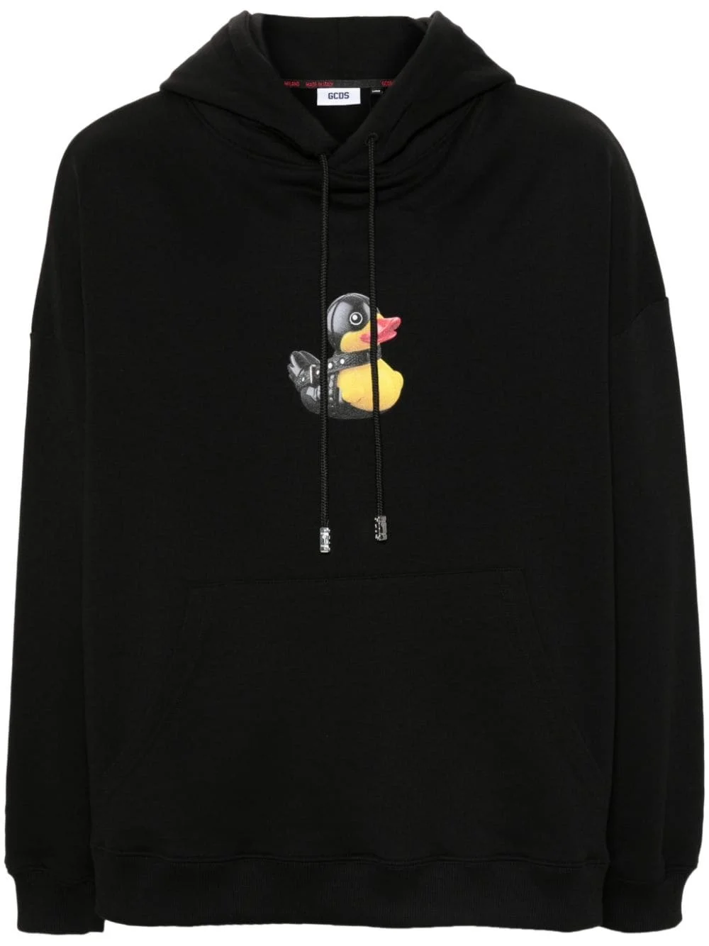 duck-print hoodie - 1