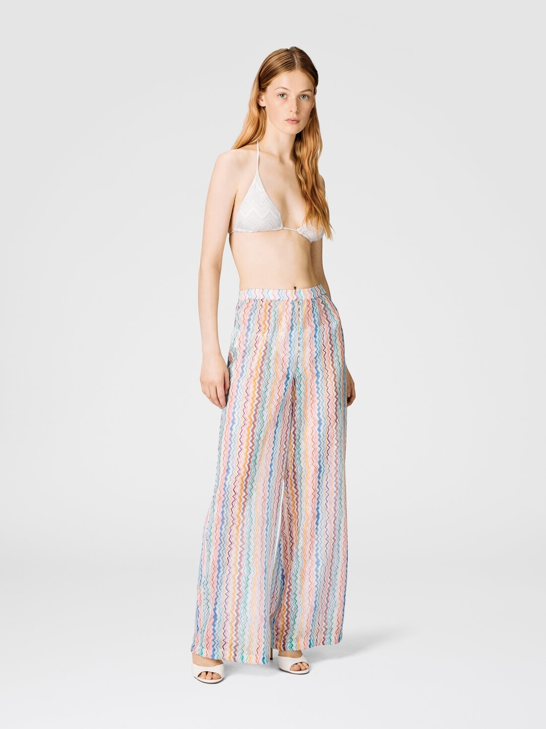 Palazzo pants with zig zag pattern - 2
