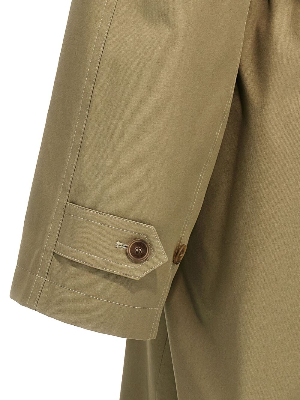 V-neck belted cotton trench coat - 4