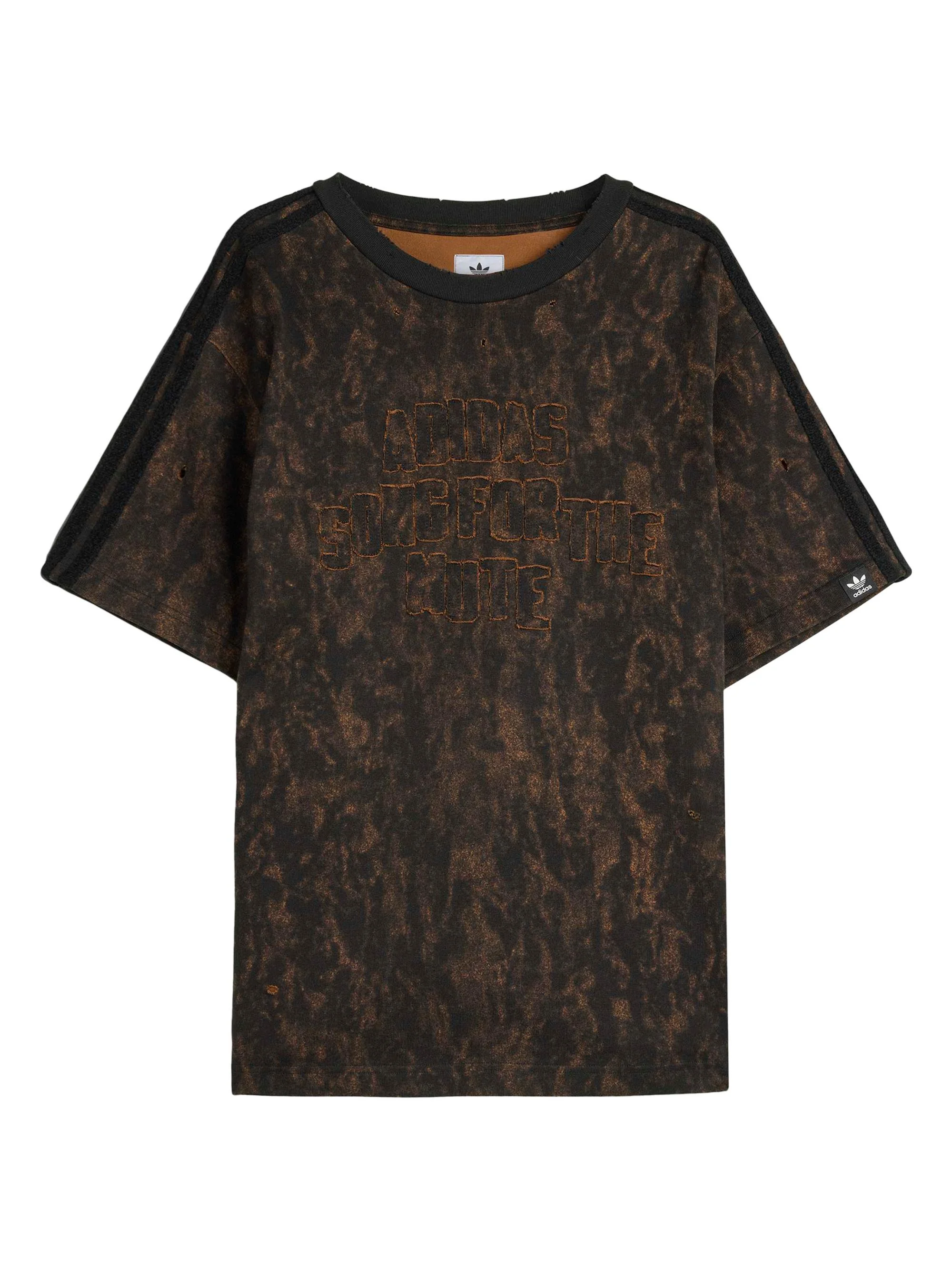 Men's adidas x SFTM ADI006 Logo-Embroidered Cotton Crewneck T-Shirt - Stone Khaki - 1