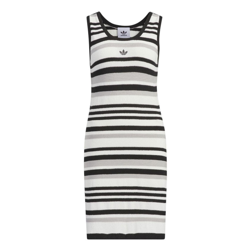 (WMNS) adidas originals KNIT Dress Asia Sizing 'White Black Grey' JI7046 1