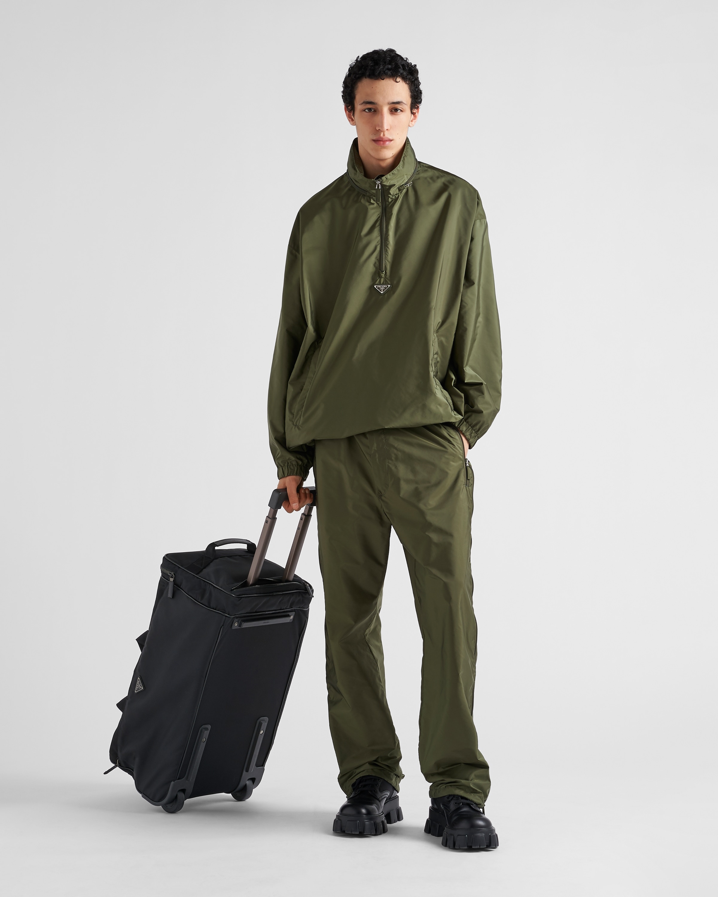 Re-Nylon and Saffiano leather trolley - 2