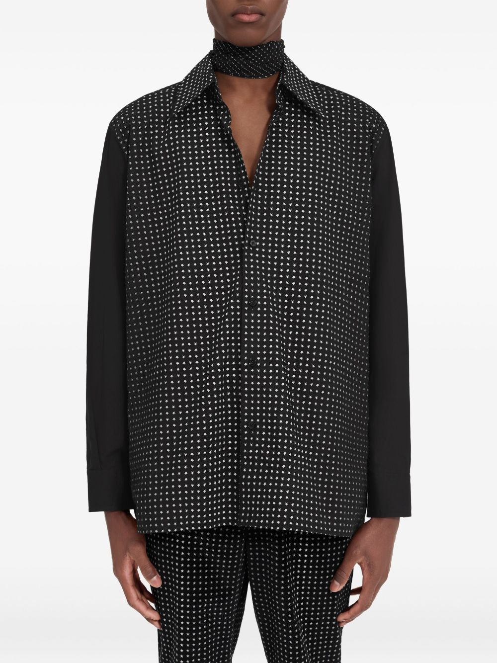 polka dot-print long-sleeved shirt - 5
