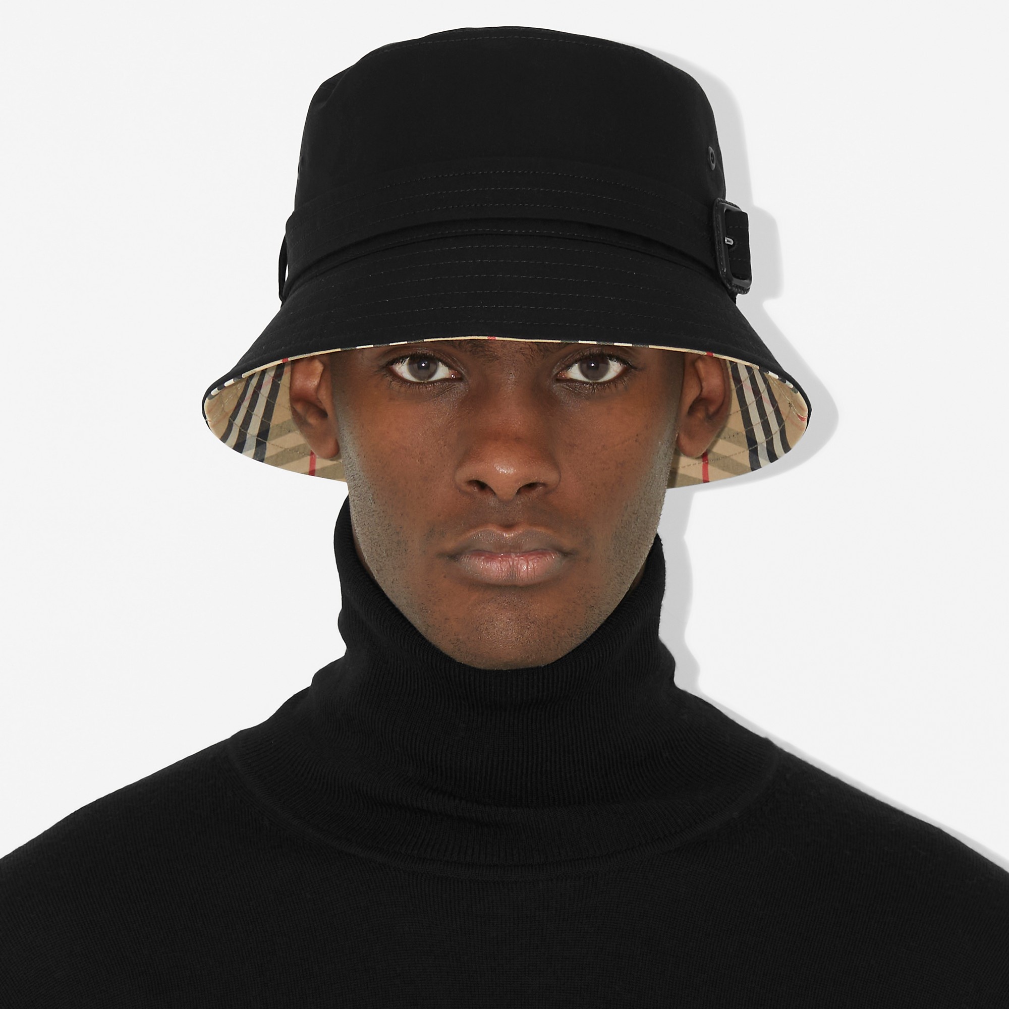 Cotton Gabardine Belted Bucket Hat - 3