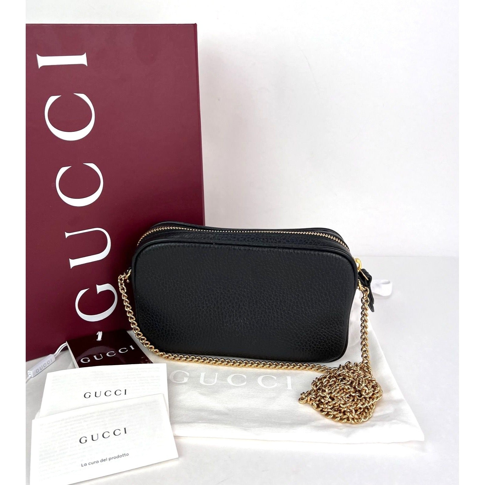 Gucci GG Marmont Super Mini lack Calfskin Crossbody Bag - 2