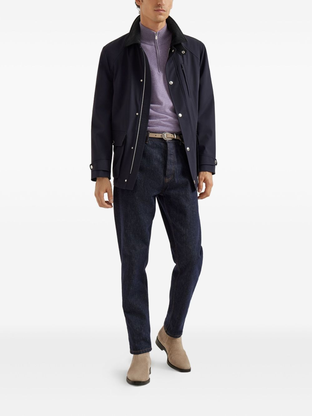 half-zip cashmere sweater - 2