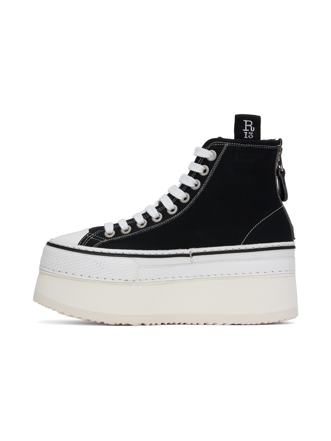 Black Courtney Platform High Top Sneakers - 3