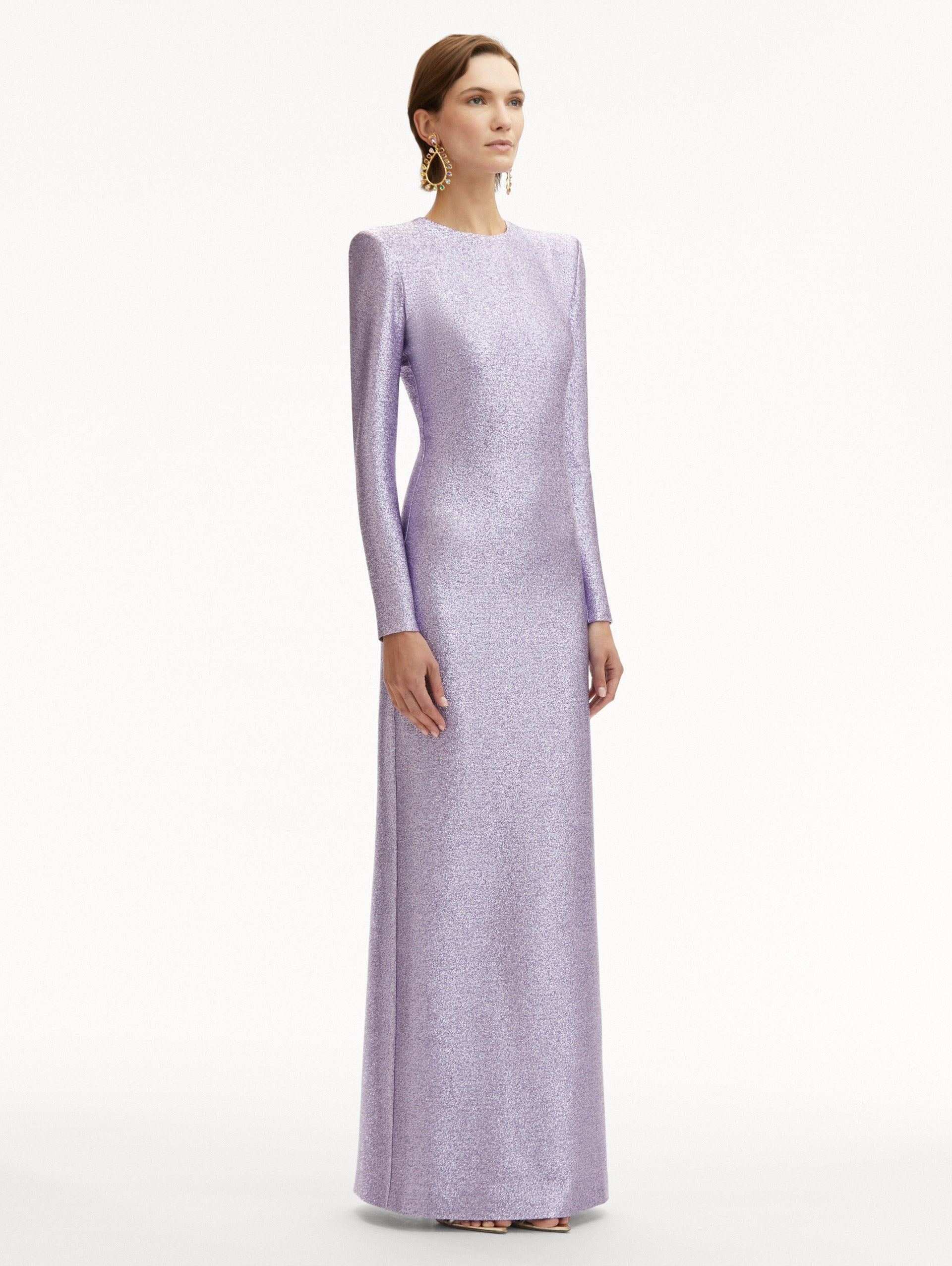 LAMÉ COLUMN GOWN - 4