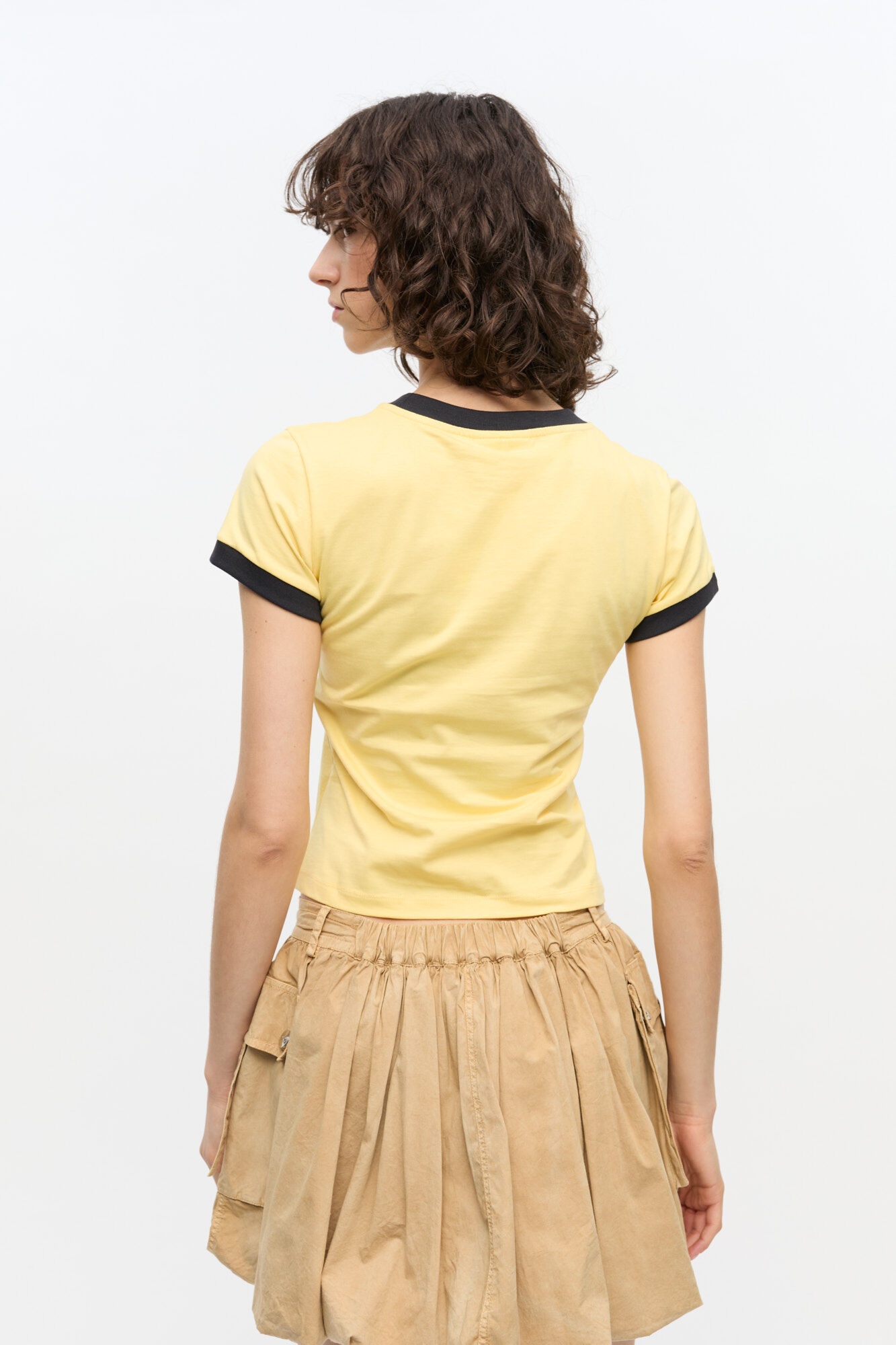 YELLOW BASIC JERSEY LEOPARD T-SHIRT - 4