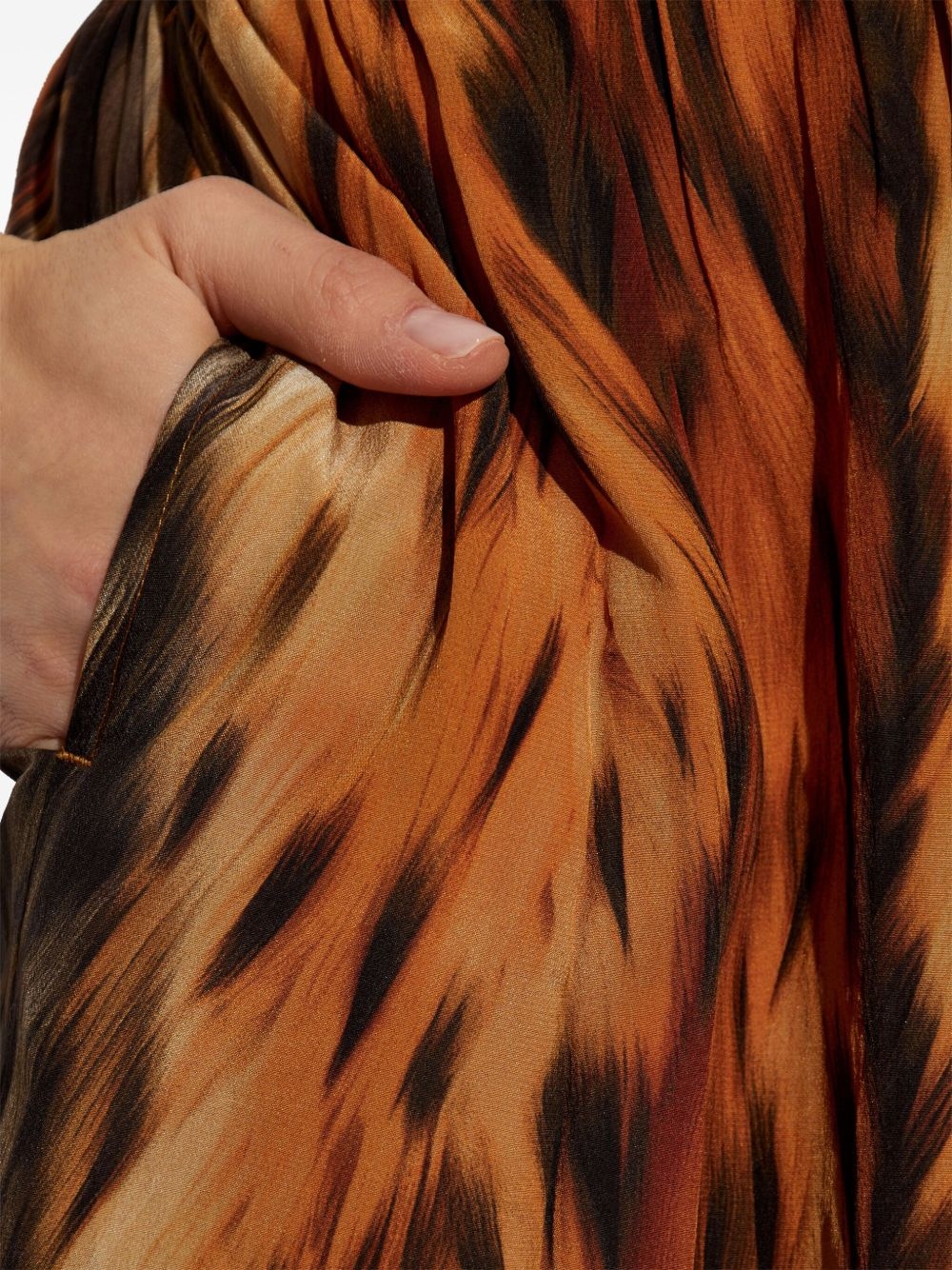 printed straight trousers - 5