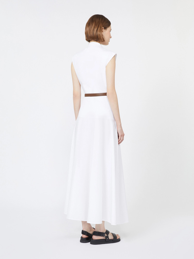 GESTO Cotton poplin circle dress - OPTICAL WHITE 4