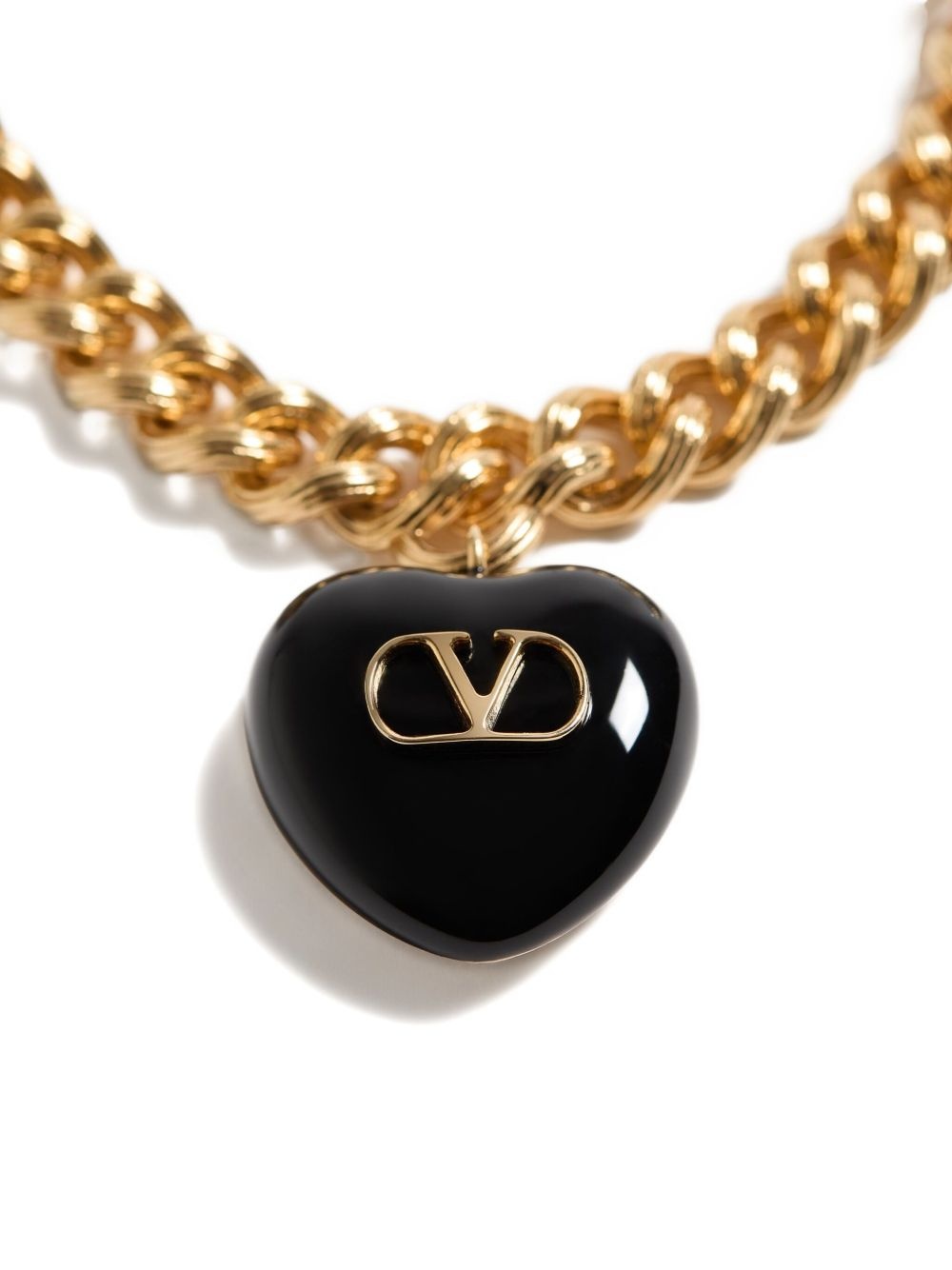 gold-tone chain bracelet with heart charm - 3