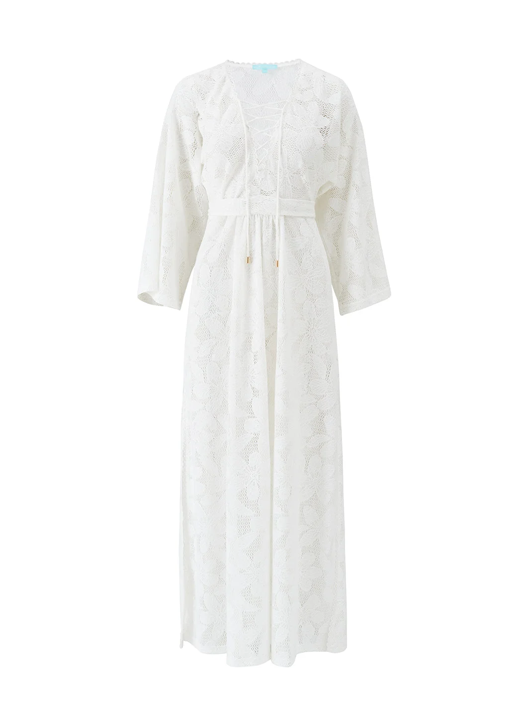 NINA WHITE FLOWERS KAFTAN - 1