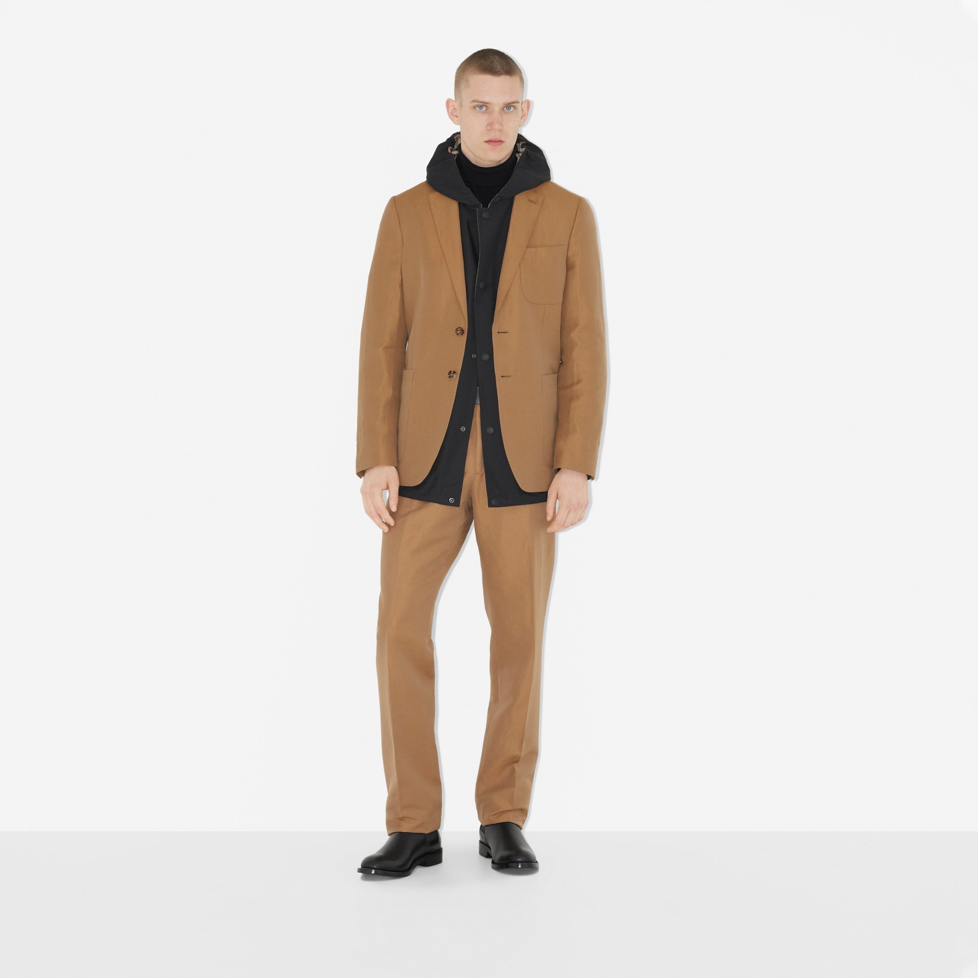 Wool Linen Tailored Trousers - 2