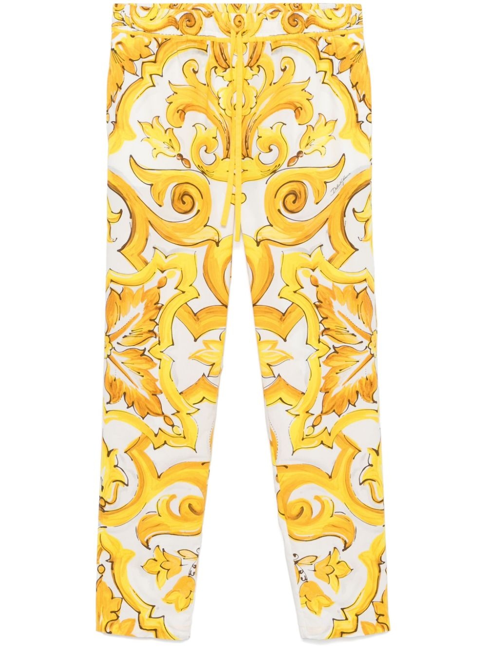Majolica-print trousers - 1