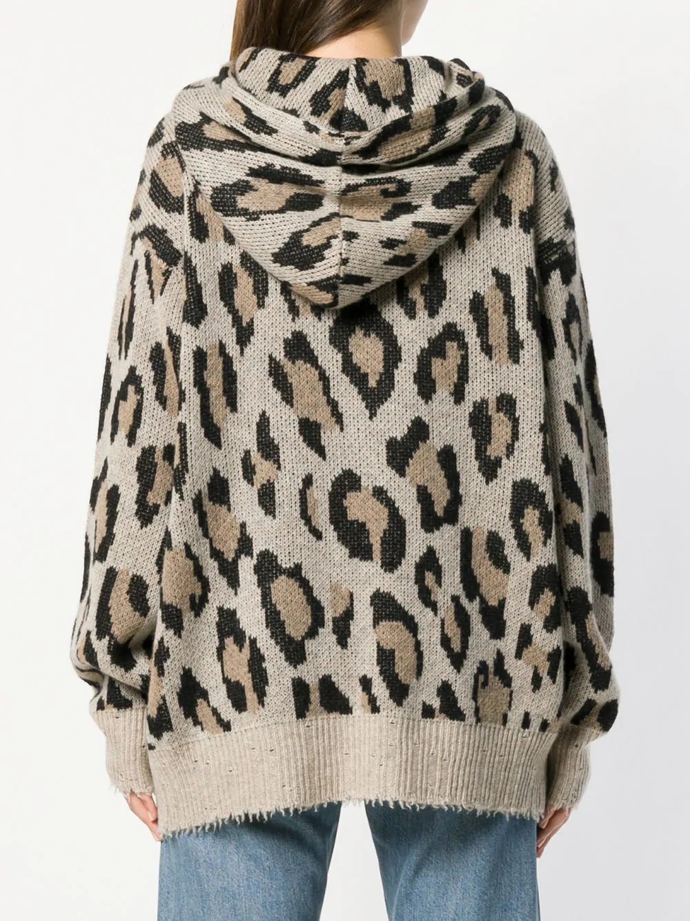 leopard print hooded sweater - 4