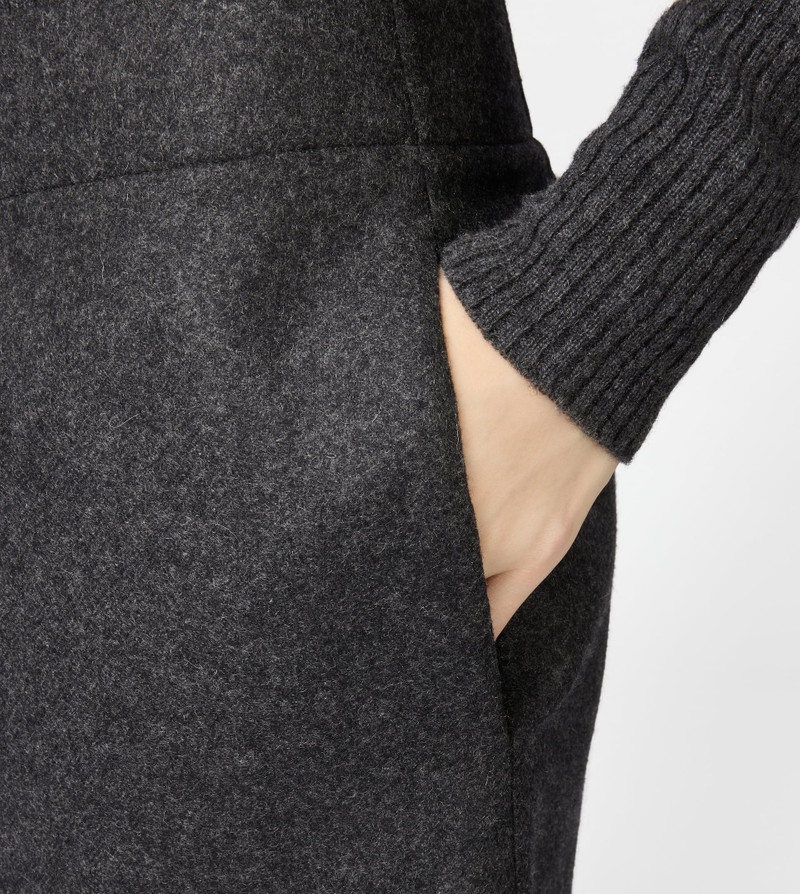 SKIRT IN DOUBLE CASHMERE - GREY 5