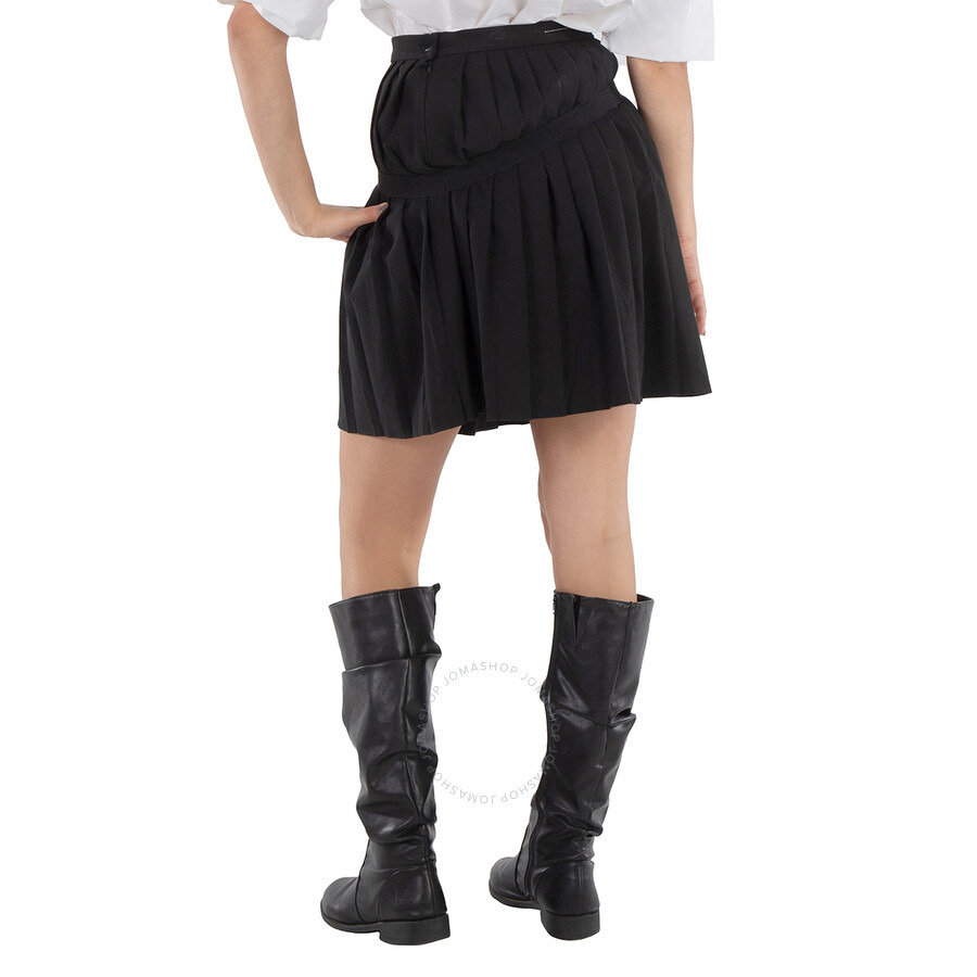 MM6 Maison Margiela Asymmetric Pleated Miniskirt - 4