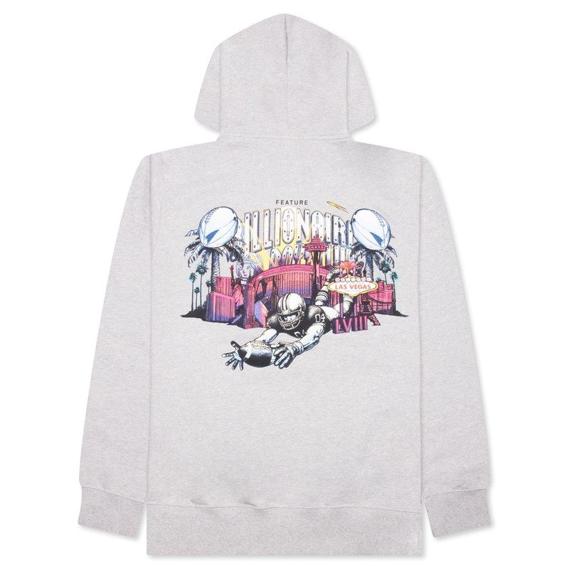 BILLIONAIRE BOYS CLUB FEATURE X BILLIONAIRE BOYS CLUB STADIUM HOODIE - HEATHER GREY outlook