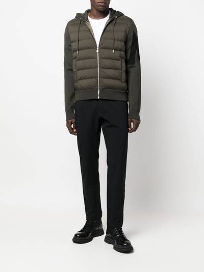 Moncler padded-panel hoodie outlook