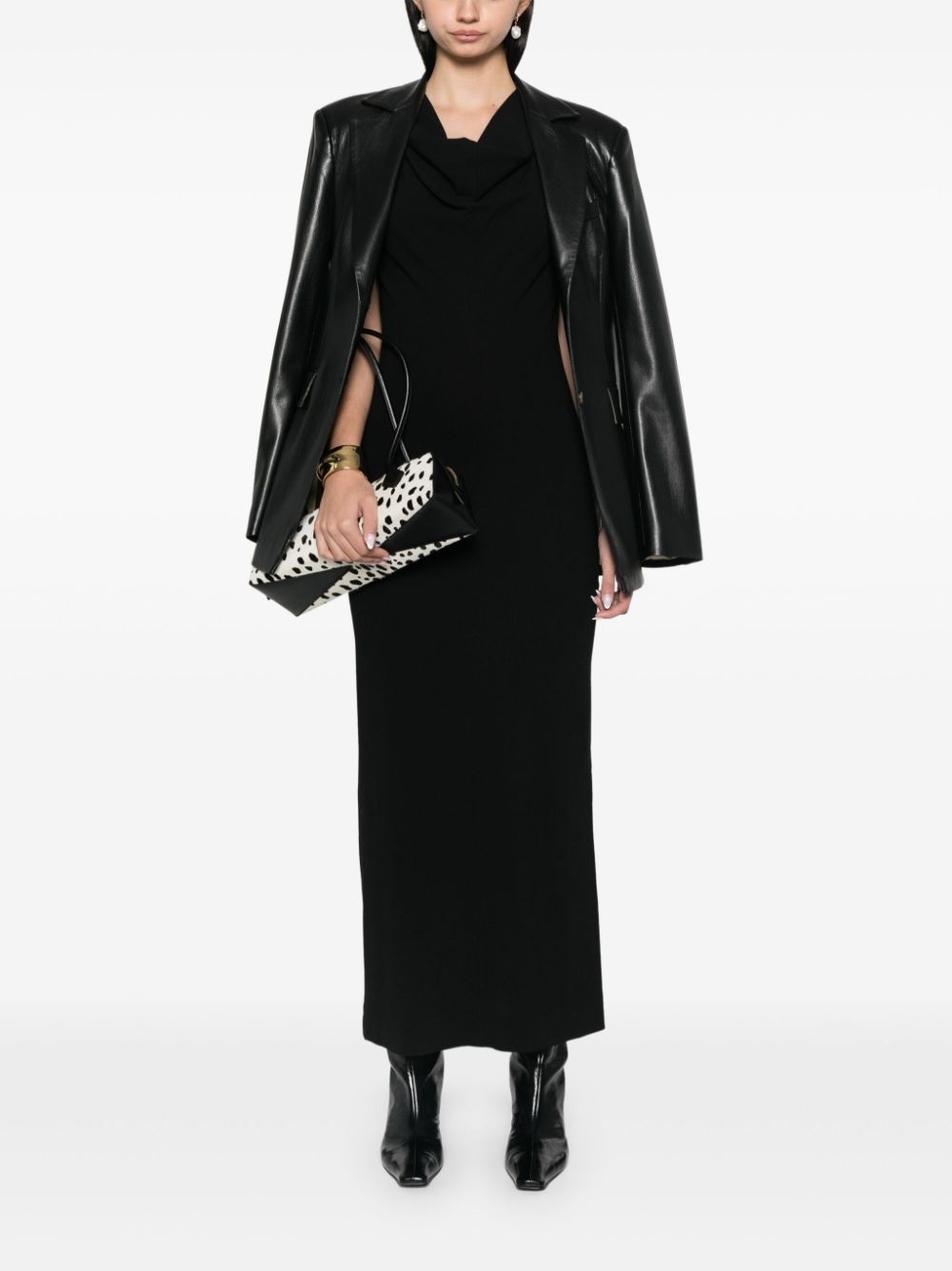 cowl-neck maxi dress - 2