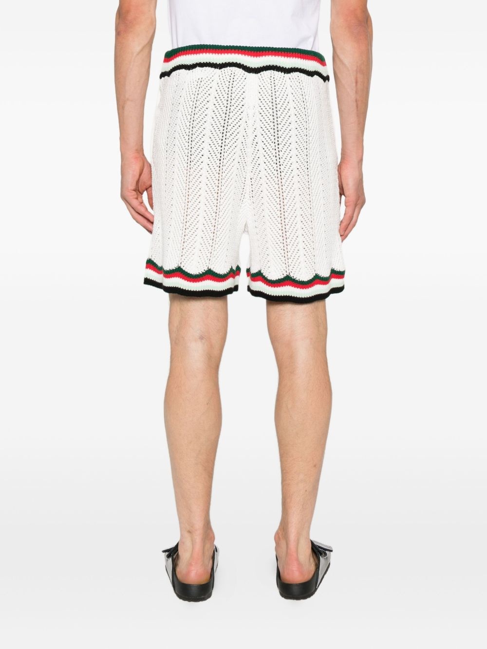stripe-trim shorts - 4
