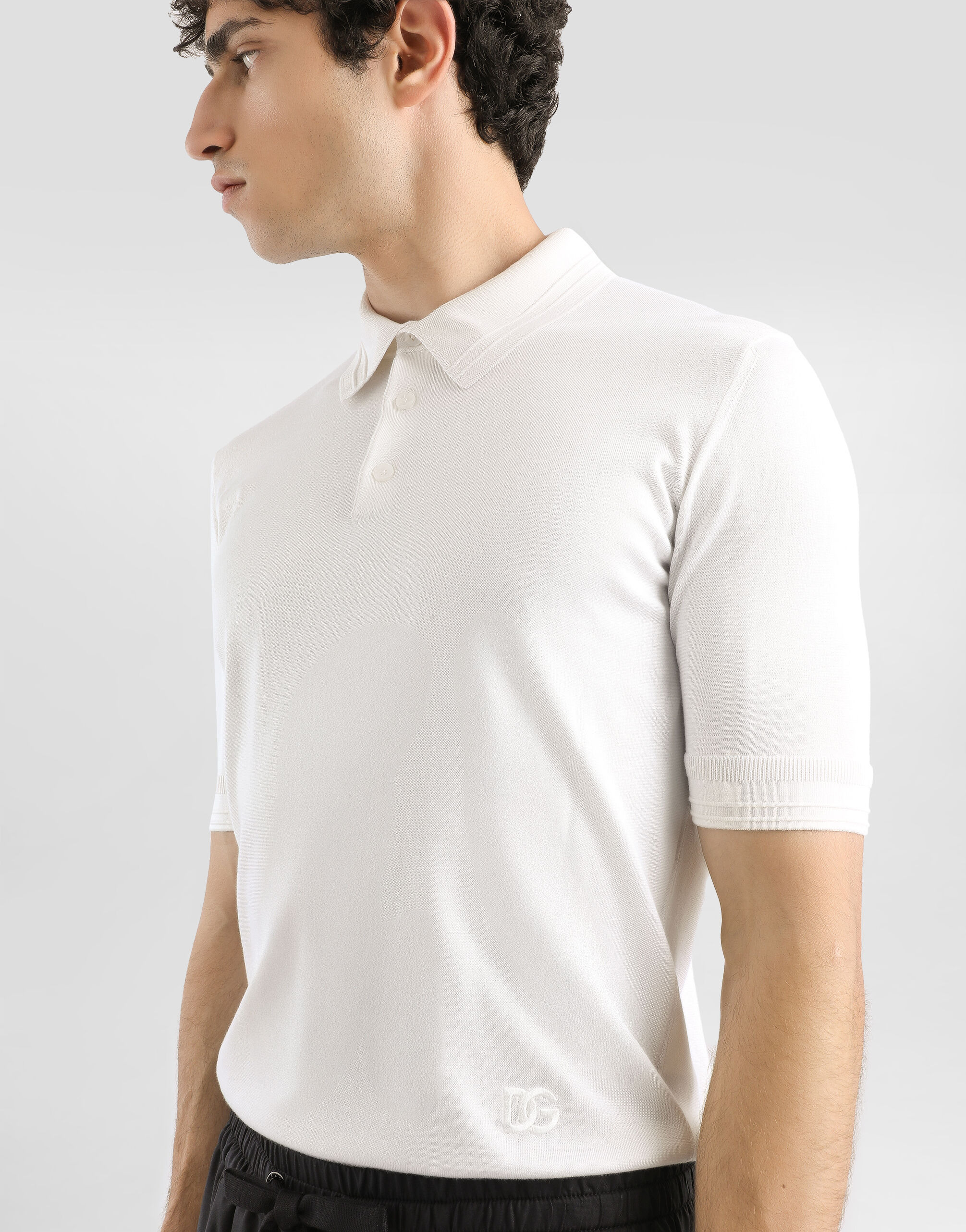 Satin silk polo shirt - 4
