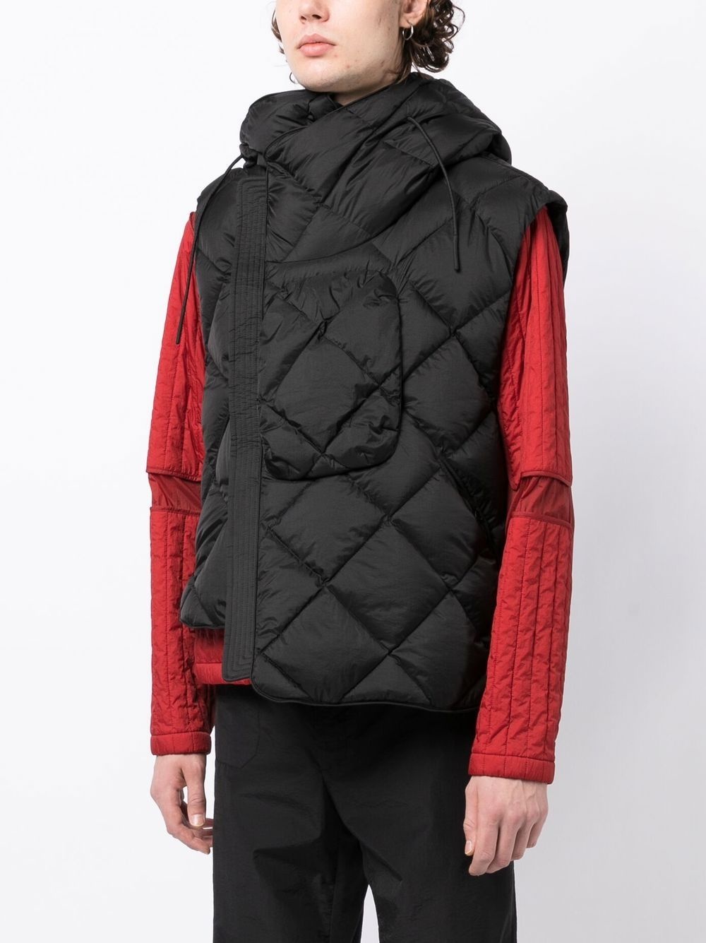 padded quilted gilet - 3