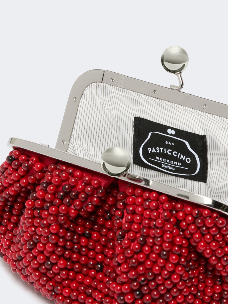 ESCHIMO Small Pasticcino Bag with embroidered resin pearls - CORAL 5