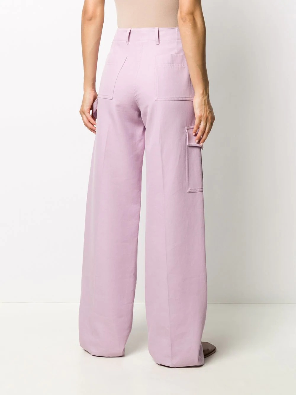 high-waisted wide leg trousers - 4