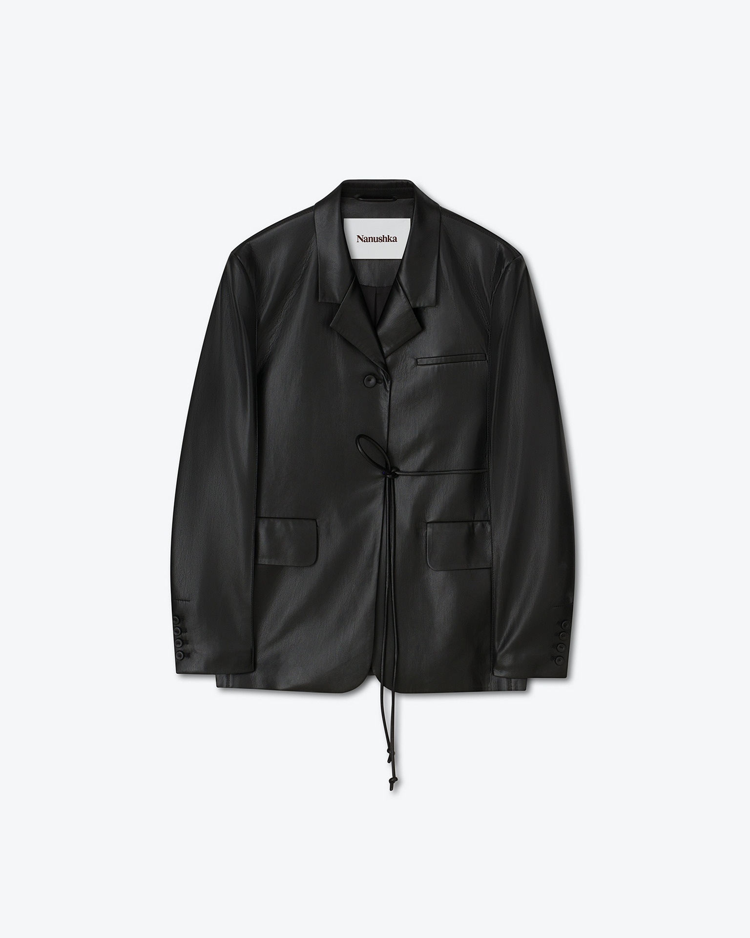 CHARU - OKOBOR™ alt-leather blazer - Black - 1