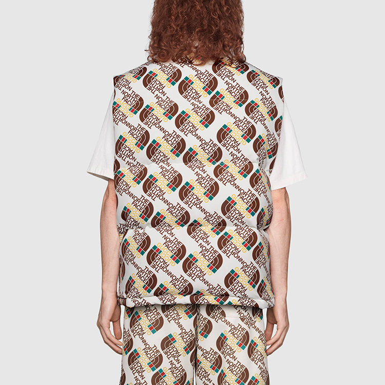 Gucci x The North Face Down Vest 'Ivory Brown' 648864-XAABY-9097 - 4