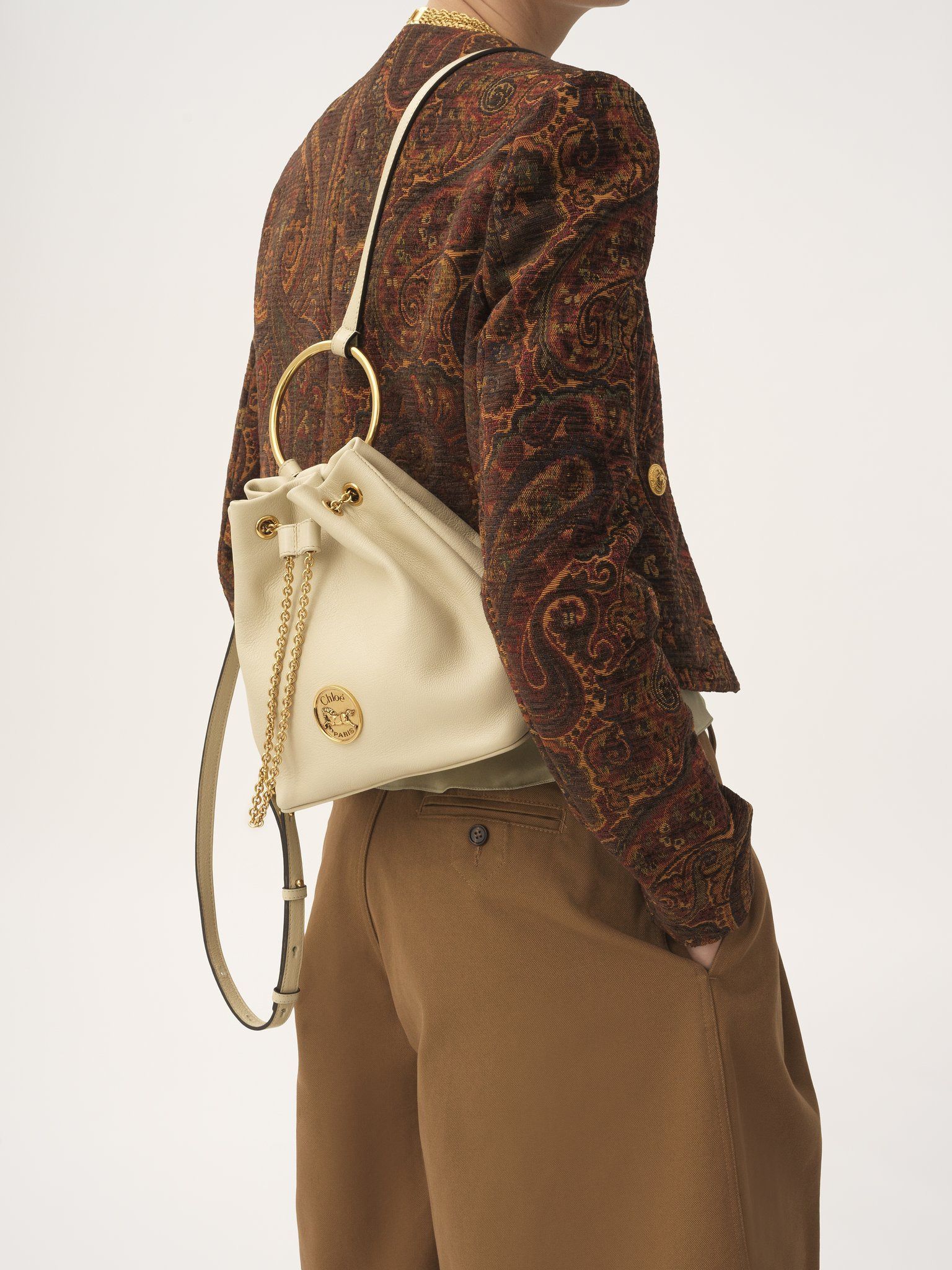 SMALL BRACELET BACKPACK IN GRAINED LEATHER - 2