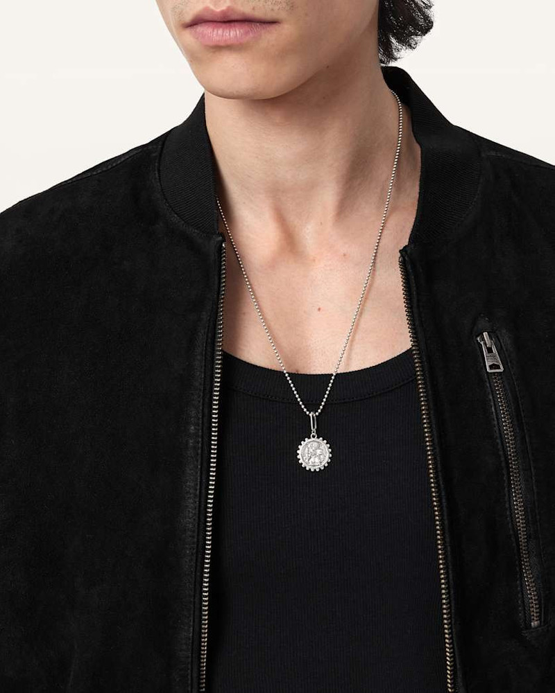 ALLSAINTS LARGE COIN STERLING SILVER PENDANT CHARM outlook
