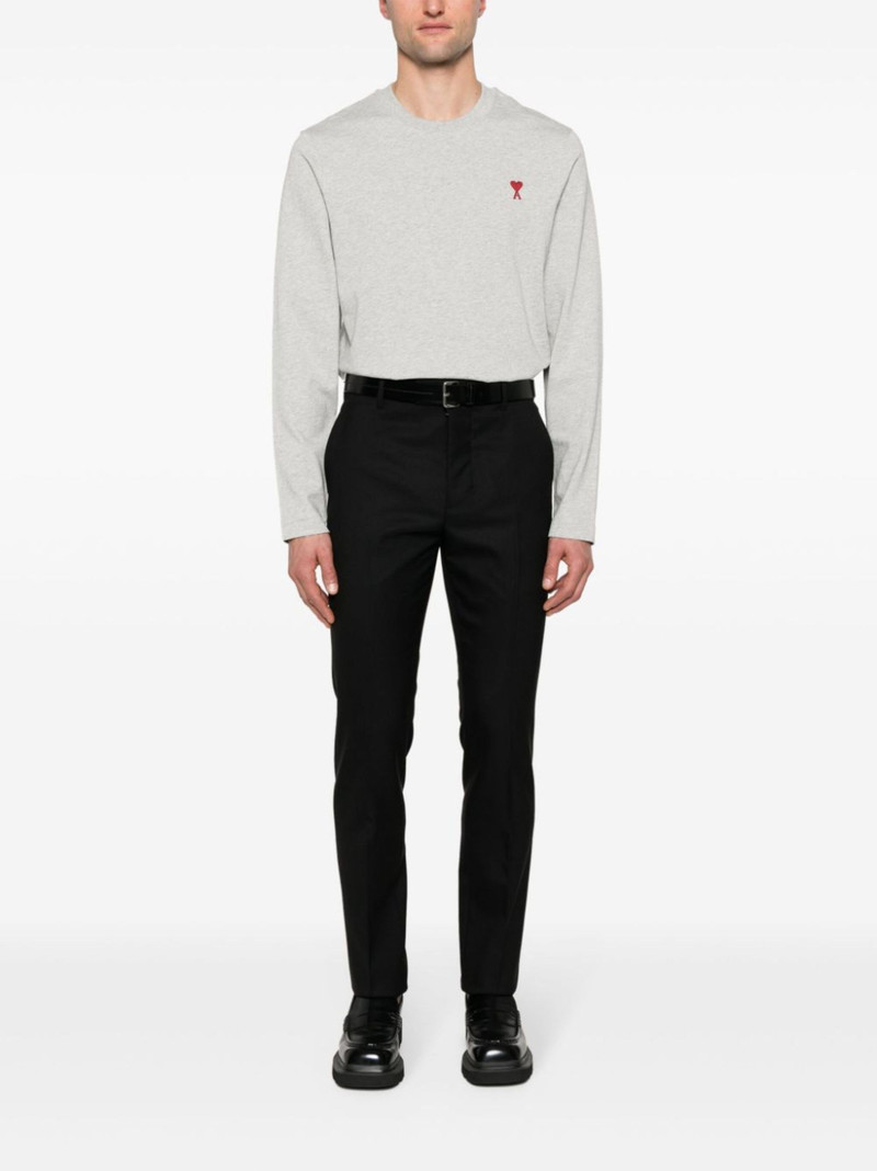 AMI Paris twill tapered-leg trousers outlook