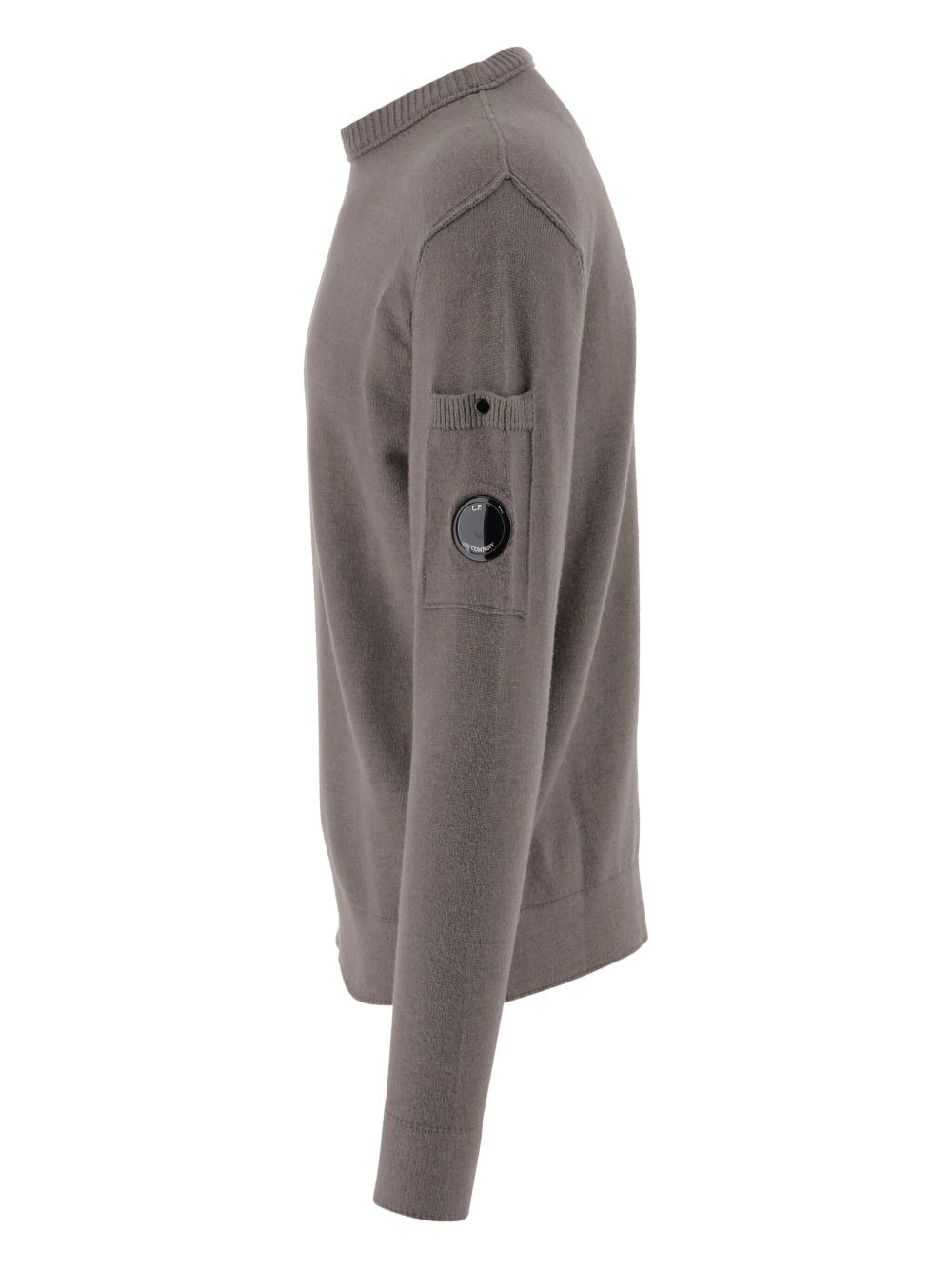 crew neck lens pocket sweater - 3
