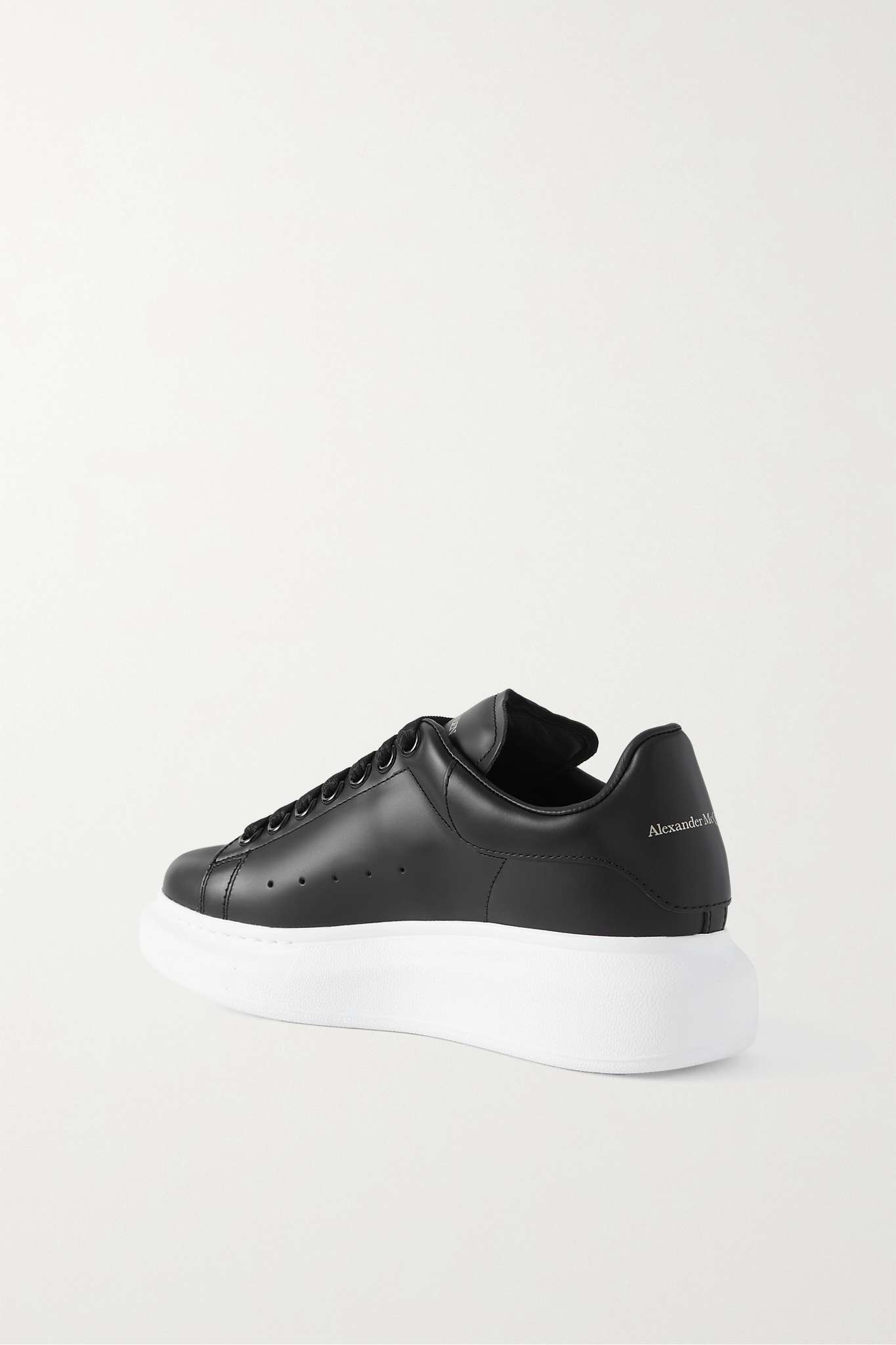 Leather exaggerated-sole sneakers - 3