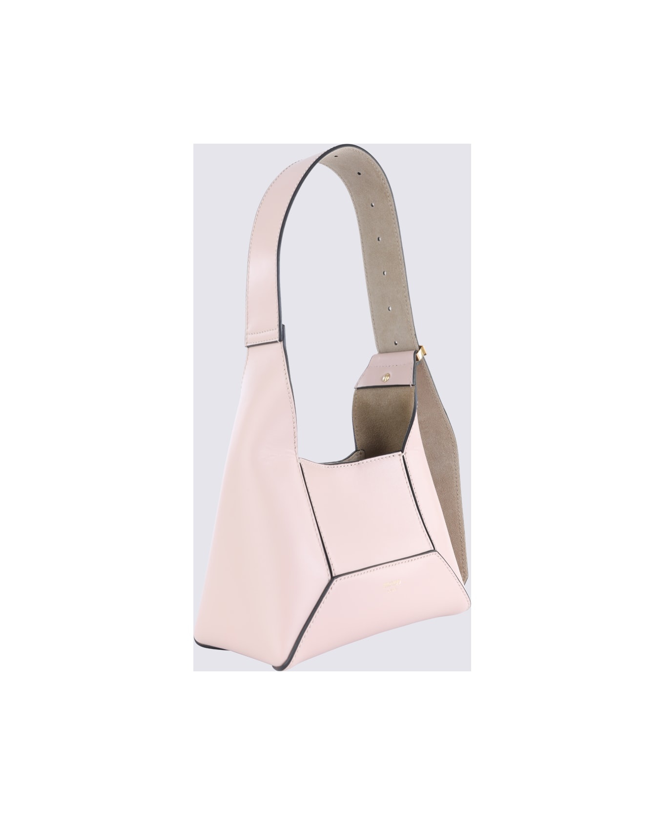 Beige Leather Shoulder Bag - 2