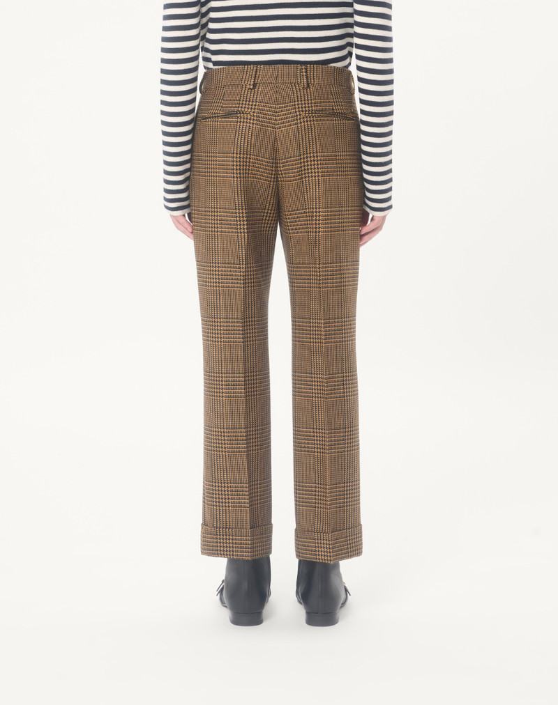 VALENTINO WOOL TROUSERS WITH GLEN PLAID PATTERN AND TURN-UPS 5