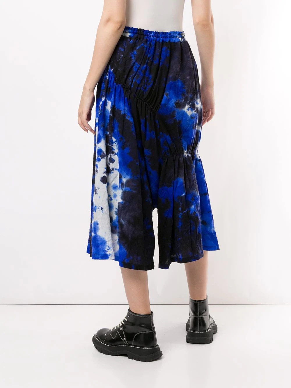 tie dye cropped wool trousers - 4