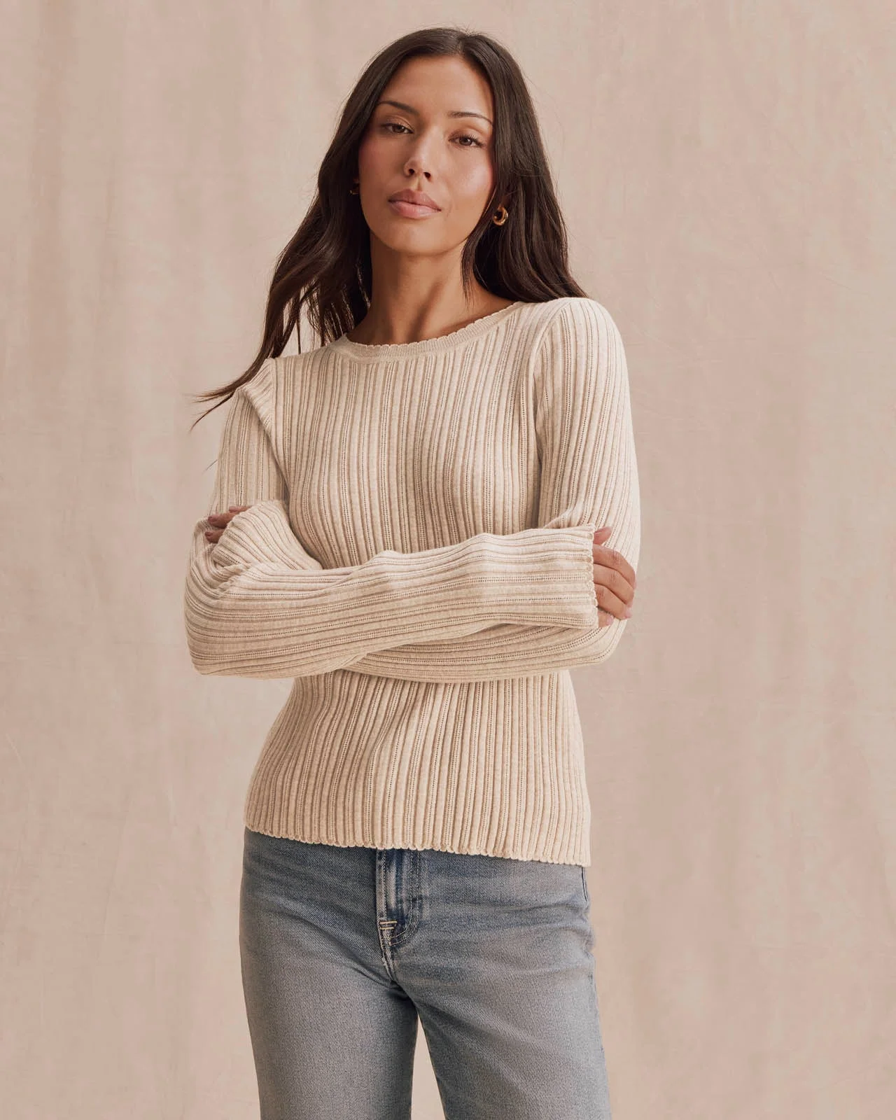 Georgie Rib Crewneck - 1