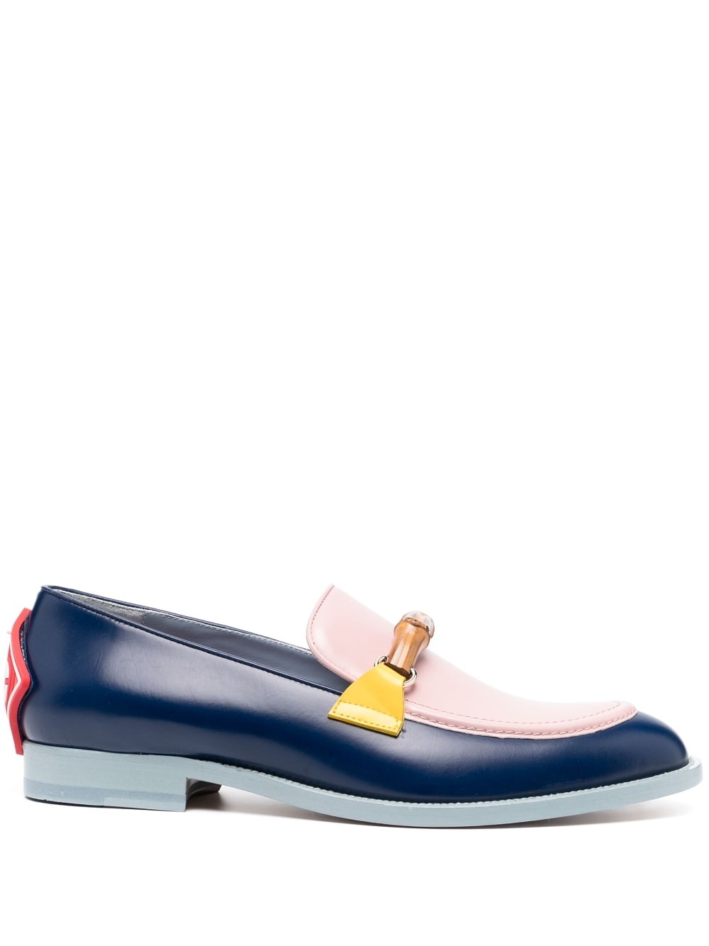 bamboo-detail leather loafers - 1