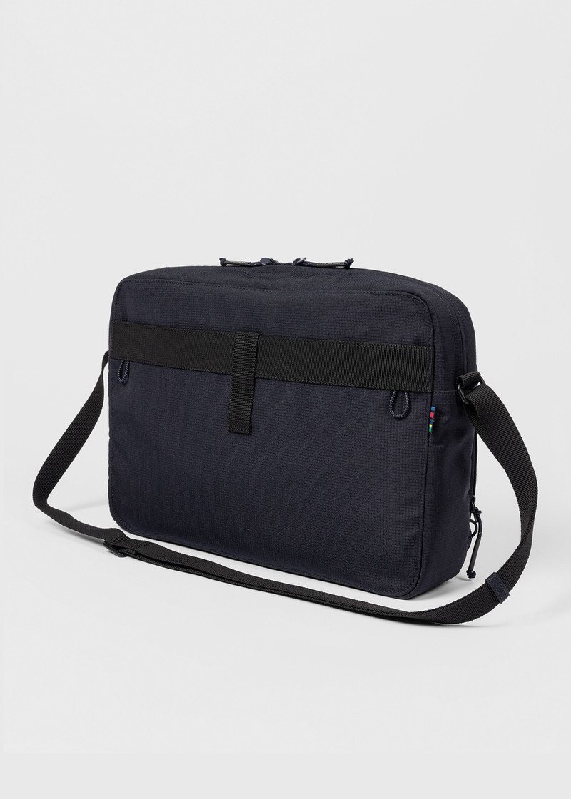 Dark Navy Recycled Polyester Ripstop Cross-Body Bag 4