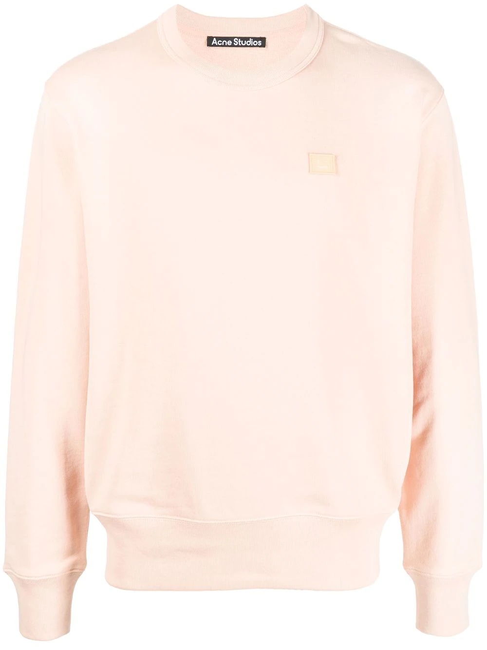 face-patch organic cotton sweatshirt - 1