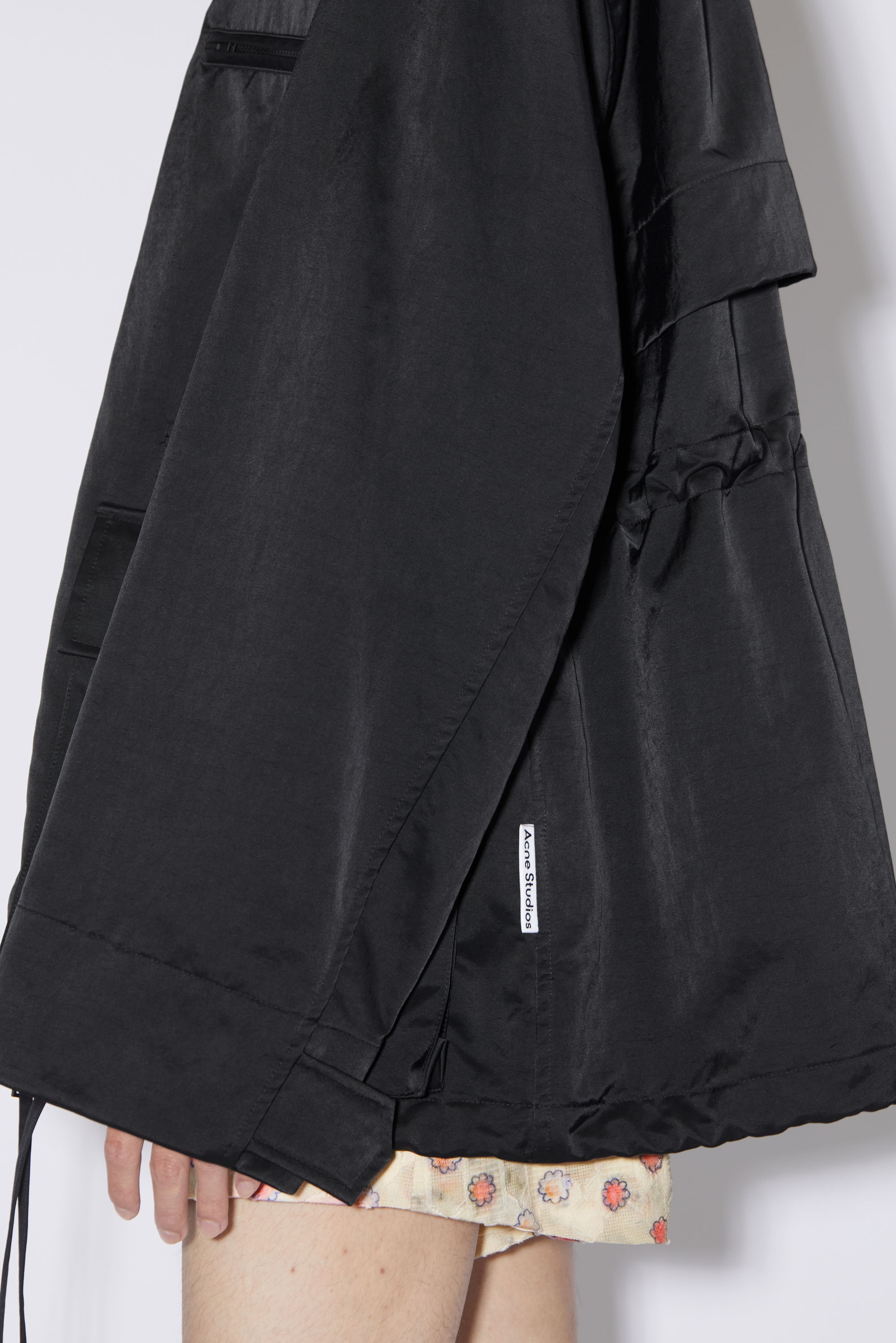 Satin jacket - Black - 5