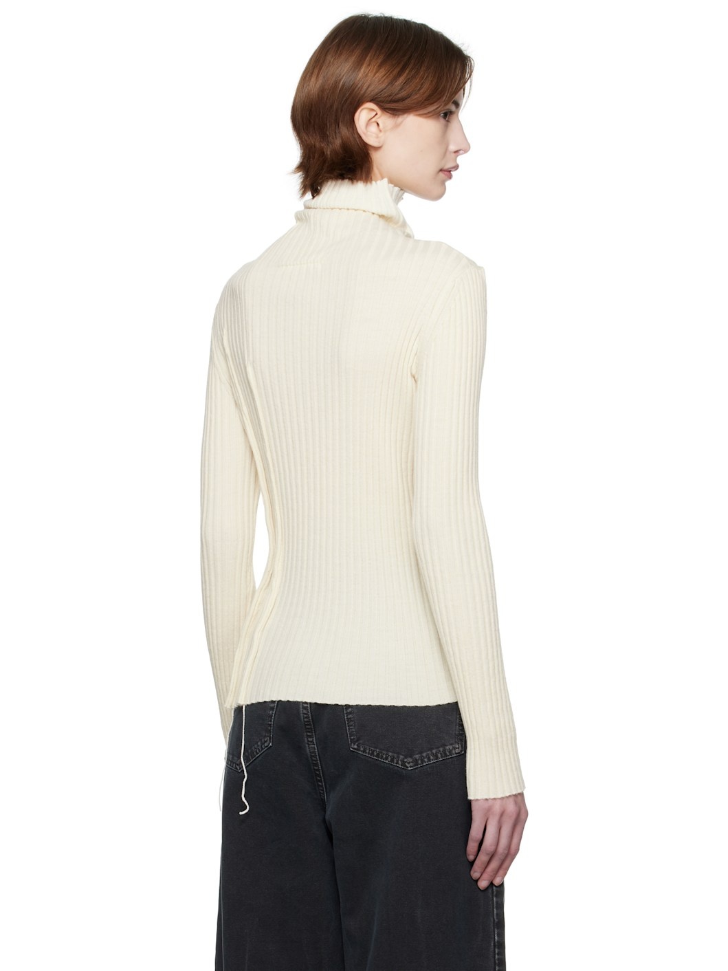 Off-White Darted Rib Turtleneck - 3